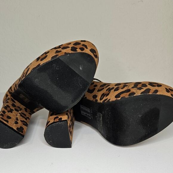 Forever 21 Leopard Print Chunky Mary Jane Heels Platform Womens Sz 7 Y2K Bratz - Picture 4 of 4